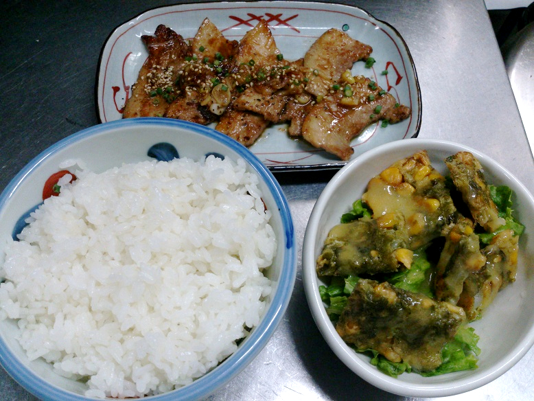 豚バラ焼き定食